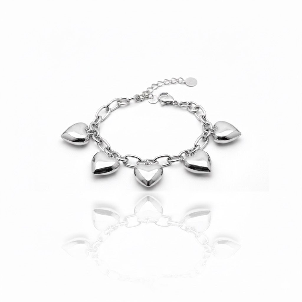 Bracciale Sonaglio Cuore Argento