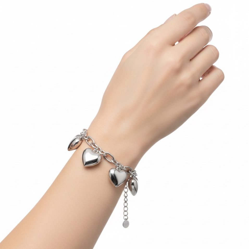 Bracciale Sonaglio Cuore Argento