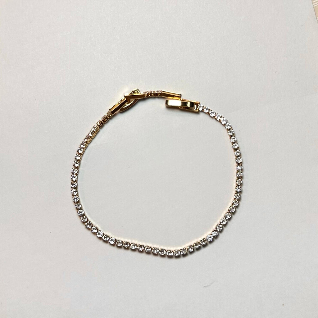 Goldenes Tennisarmband