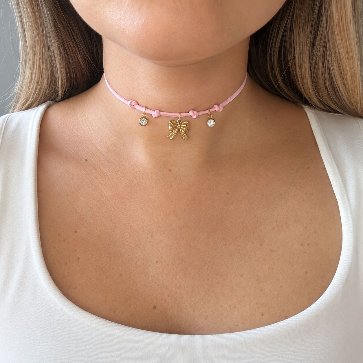 White Heart Necklace