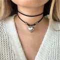 White Heart Necklace