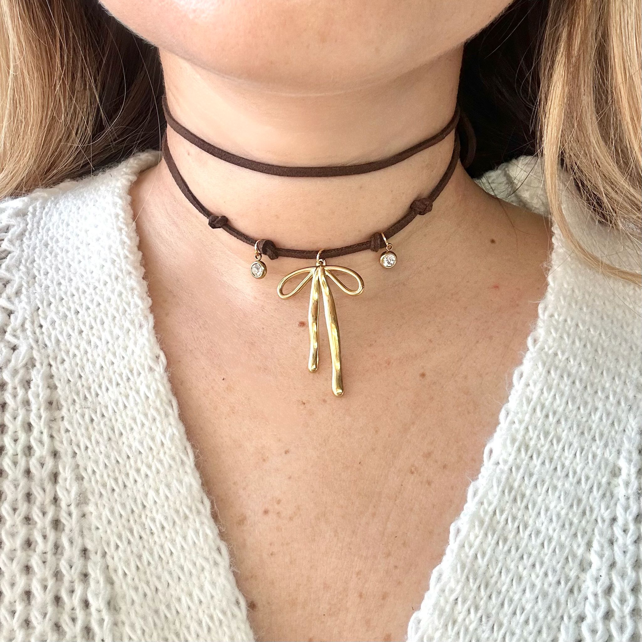 White Heart Necklace