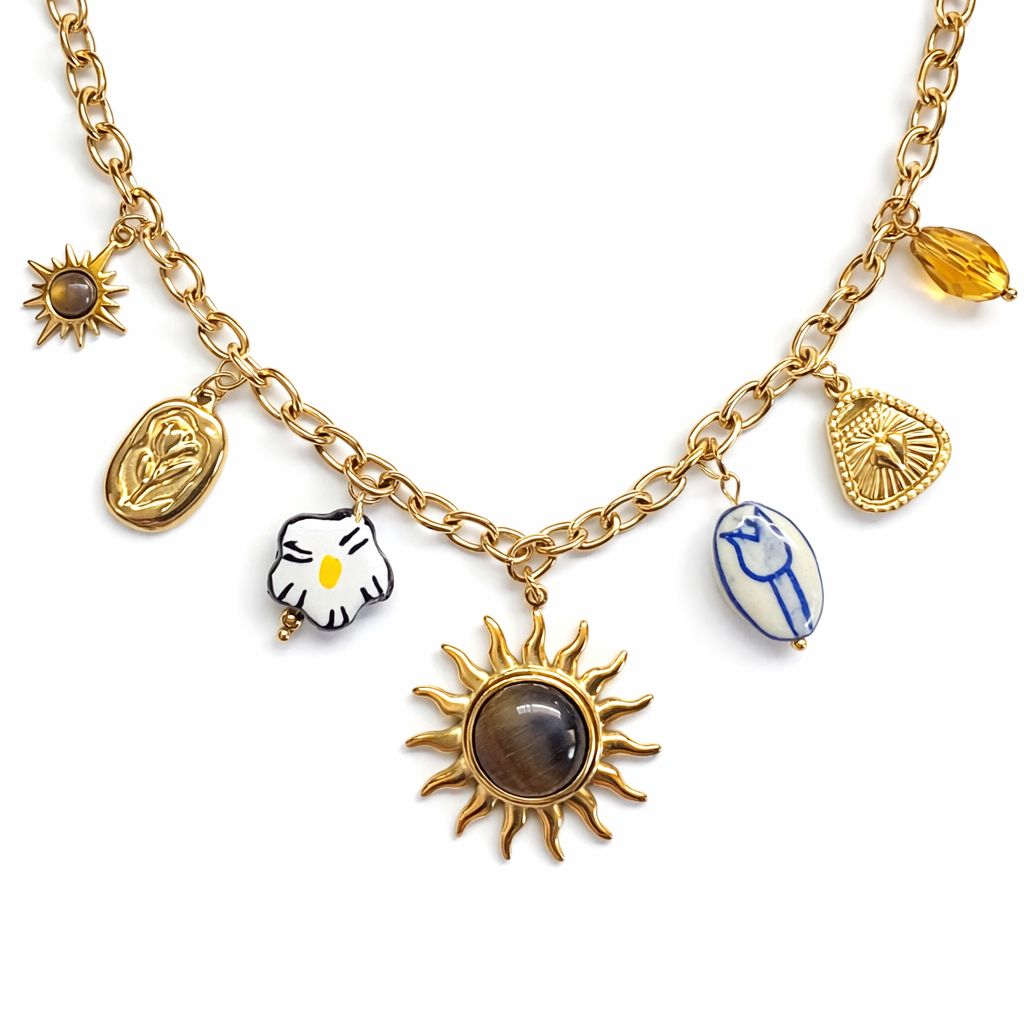 White Heart Necklace