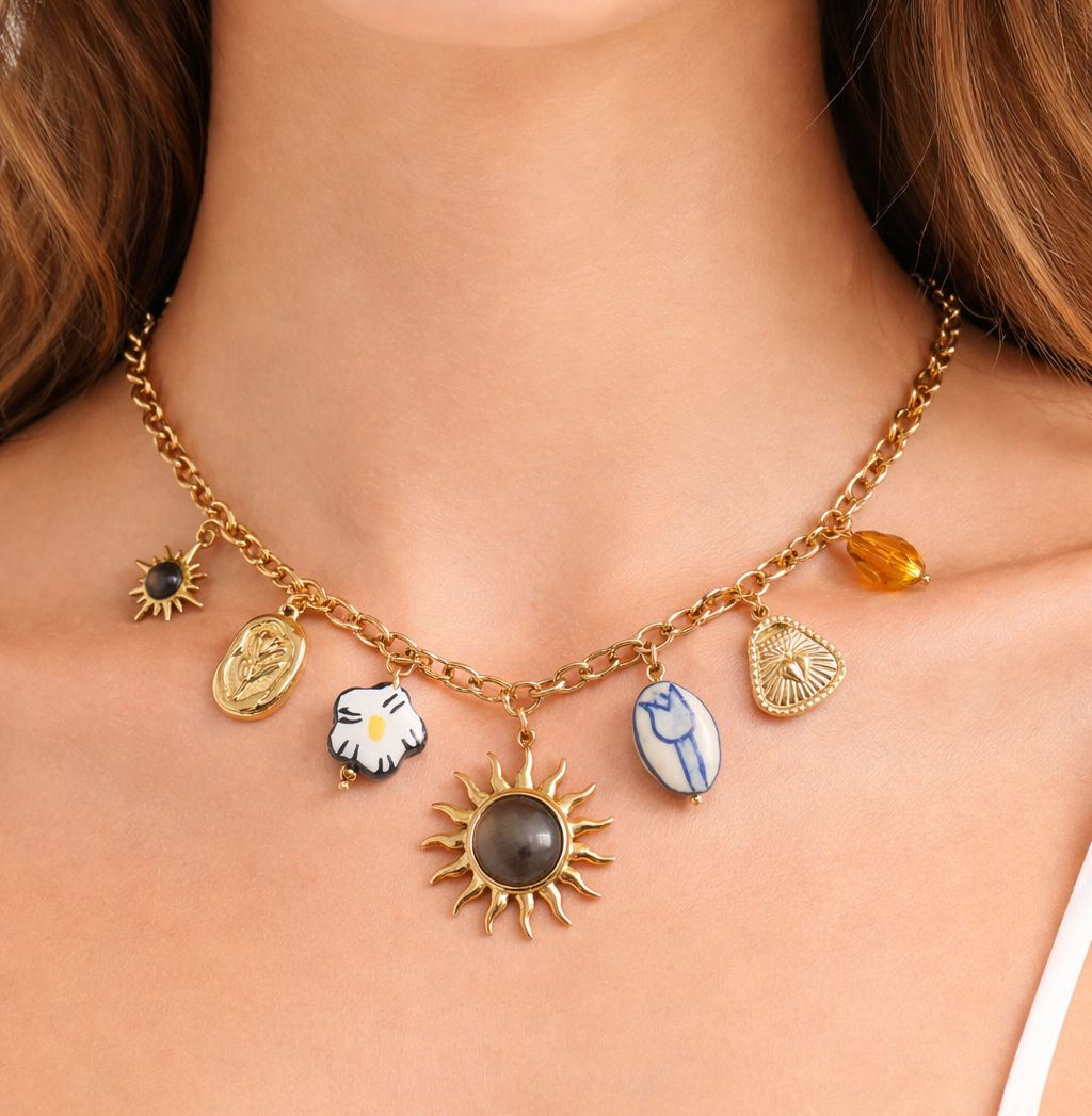 White Heart Necklace