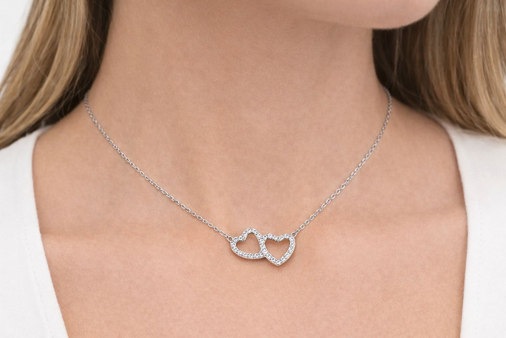 White Heart Necklace