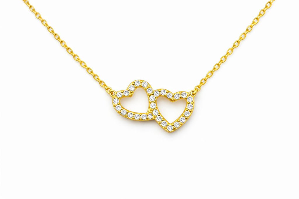 White Heart Necklace
