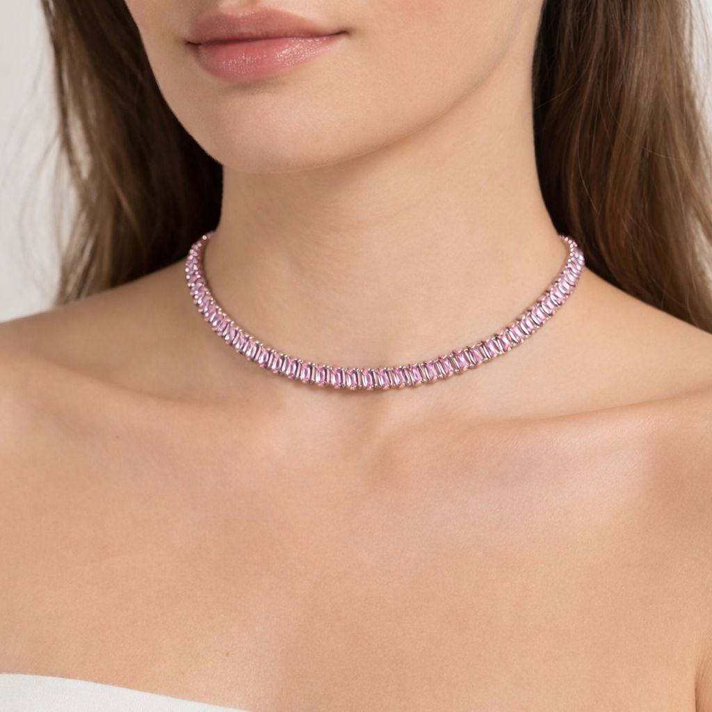 White Heart Necklace