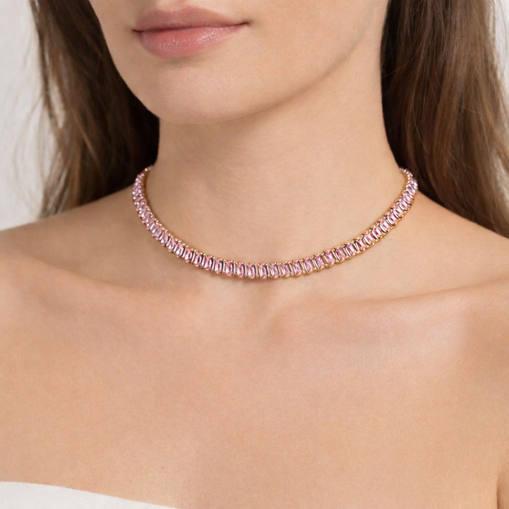 White Heart Necklace