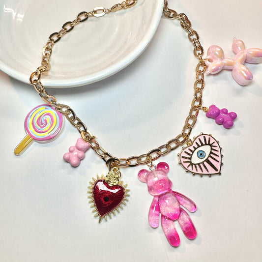 White Heart Necklace