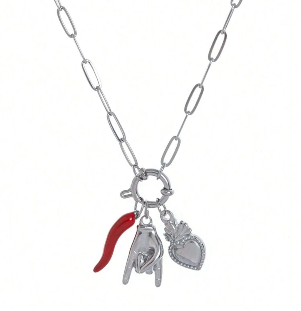 Collana Charm Fortuna Argento