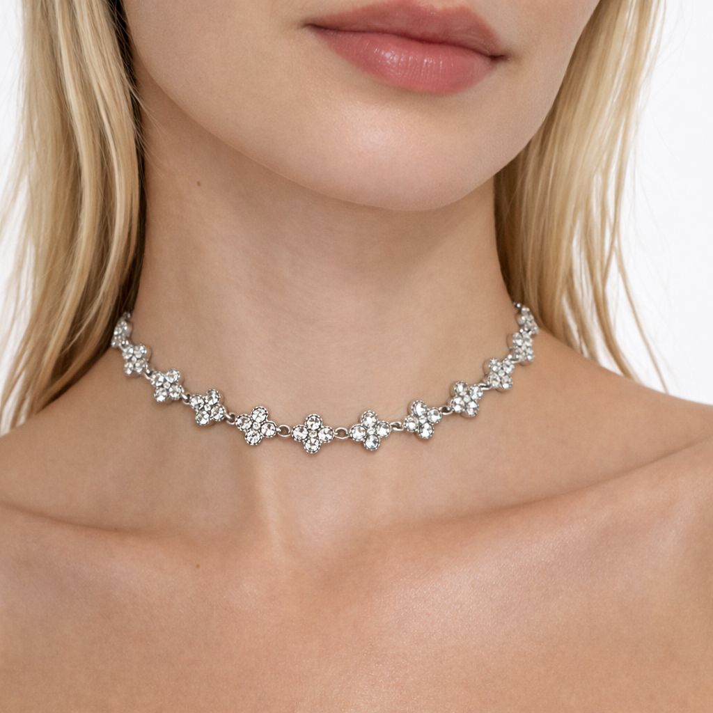 White Heart Necklace