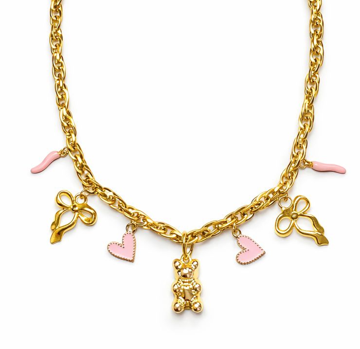 White Heart Necklace