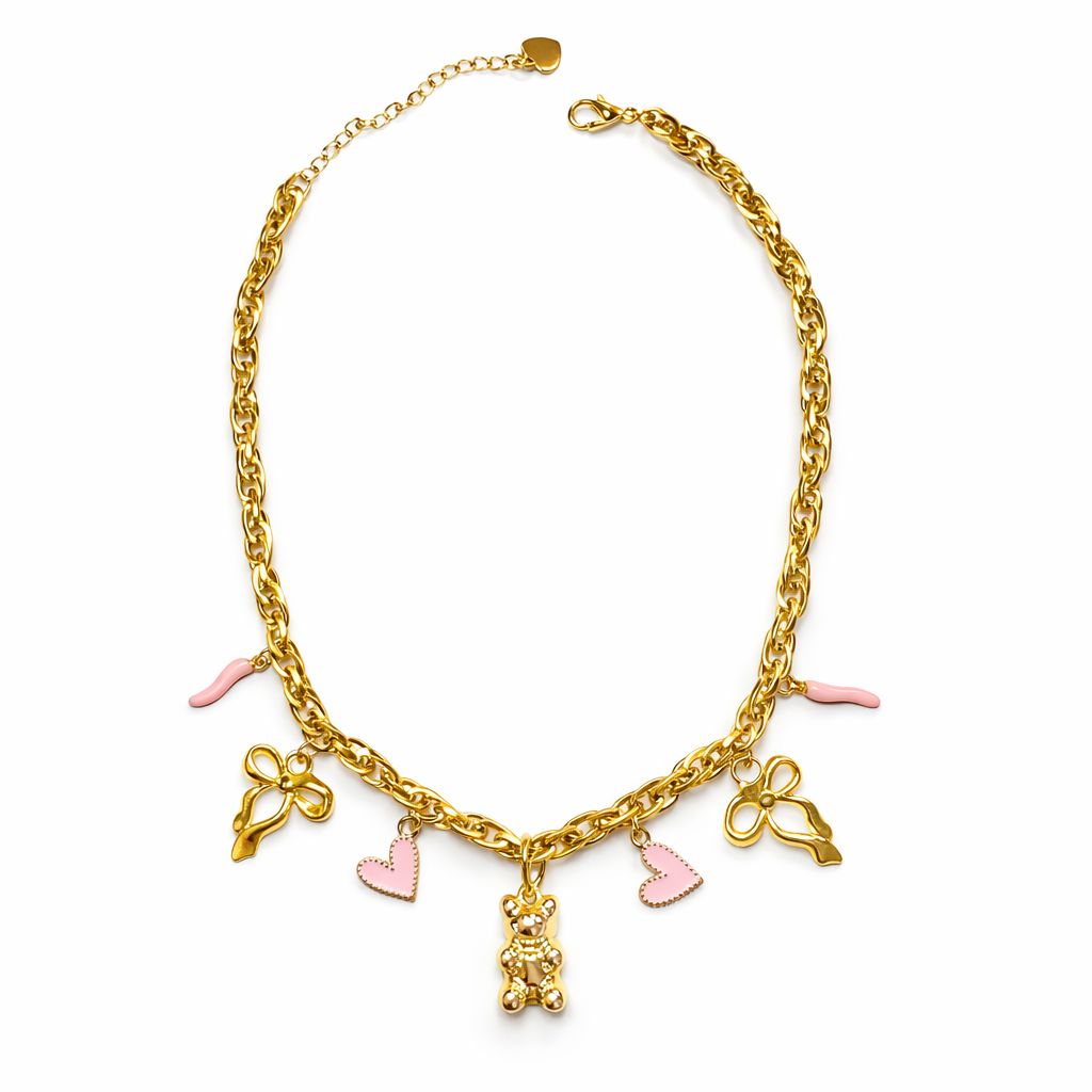 White Heart Necklace