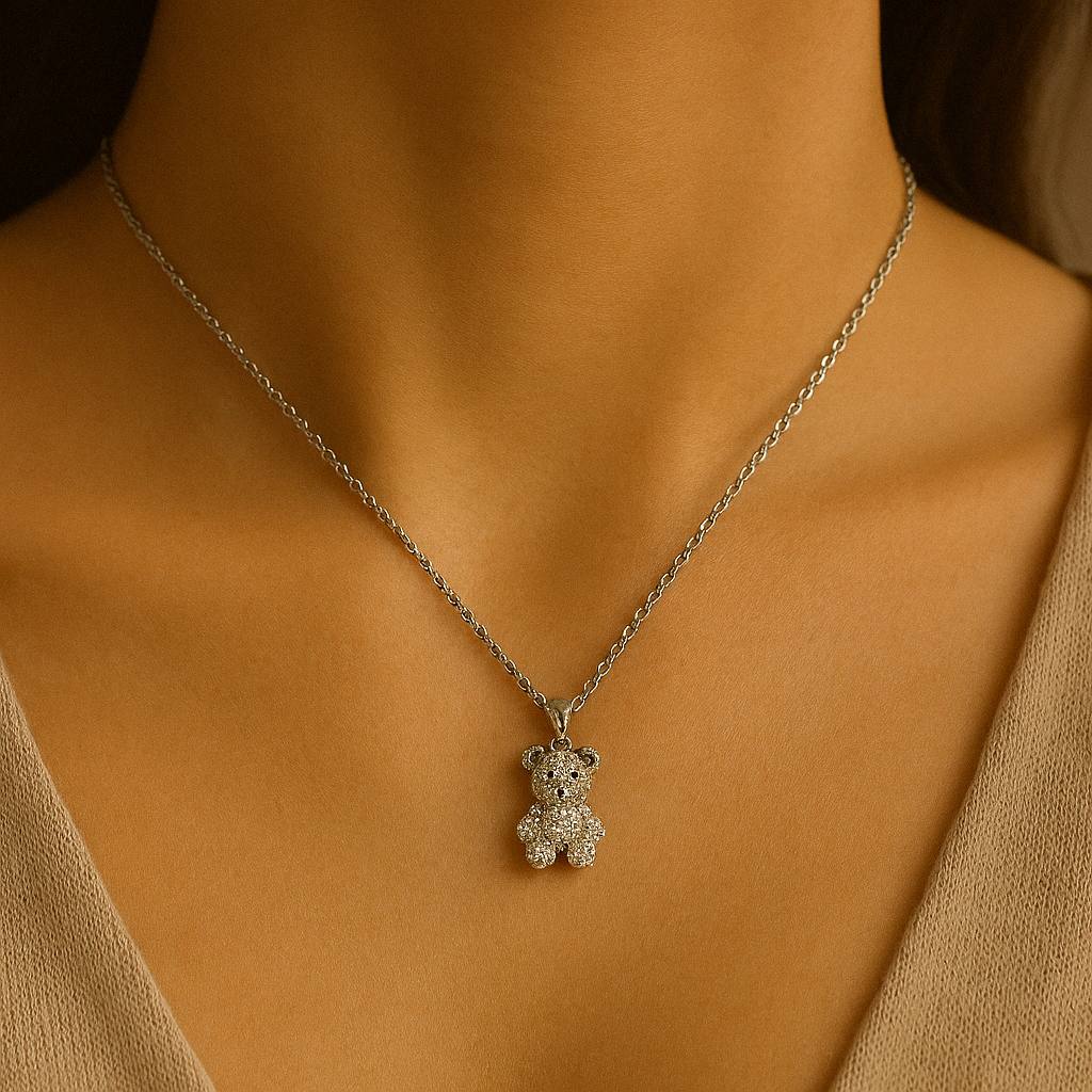 Collana Teddy Argento