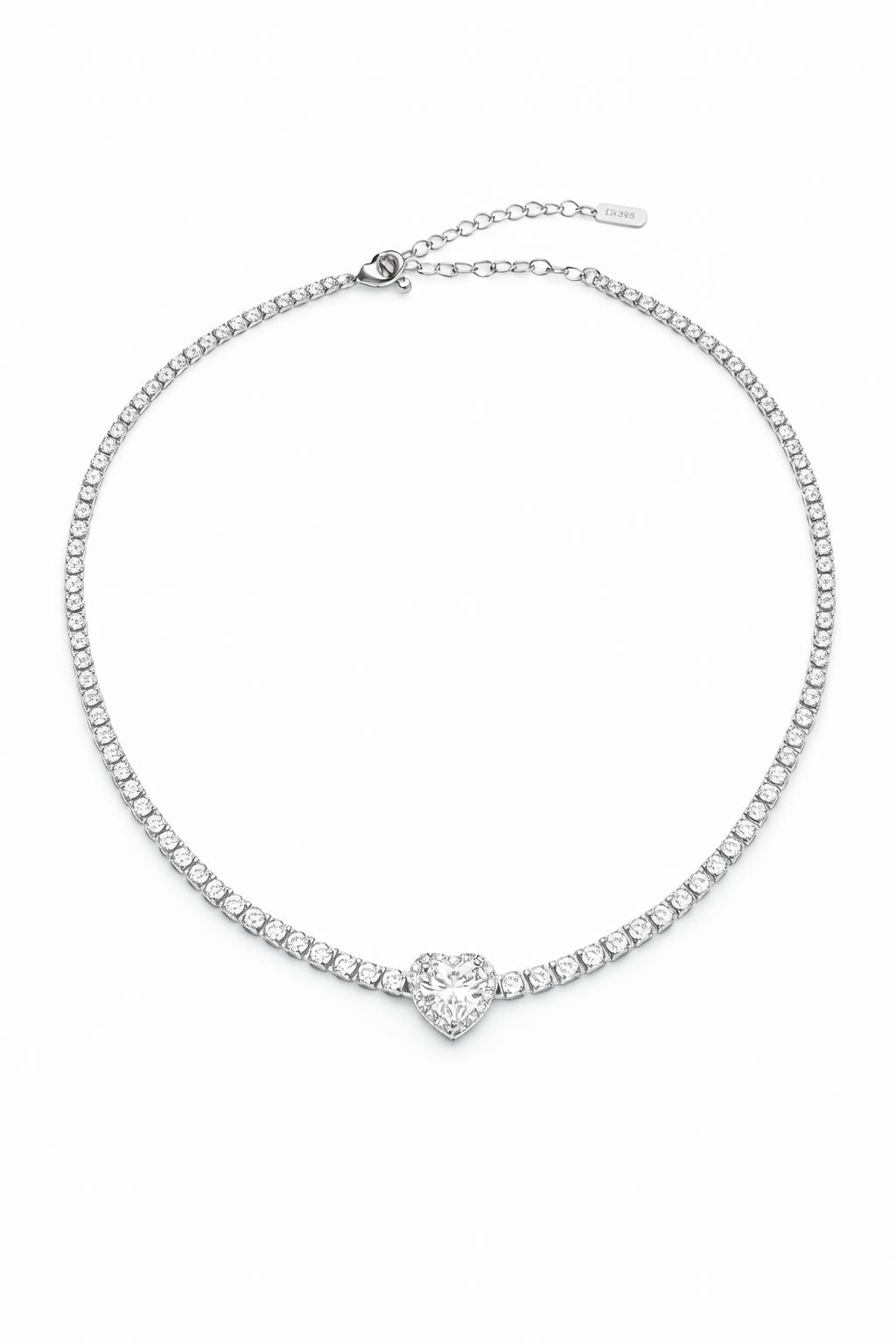 White Heart Necklace
