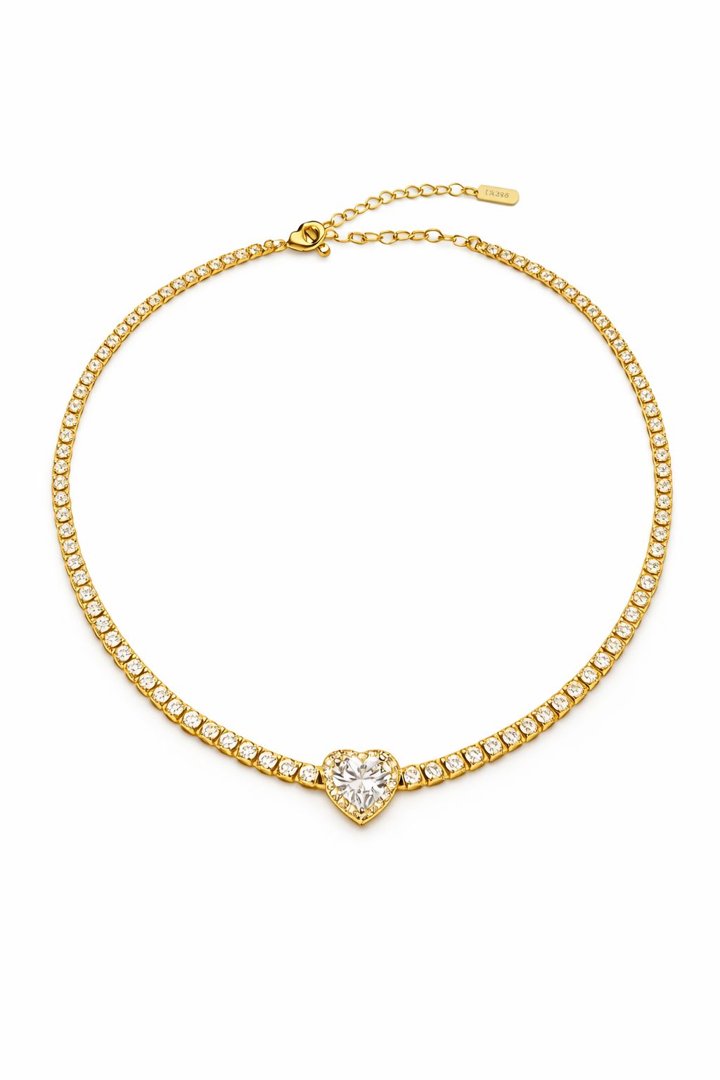 White Heart Necklace