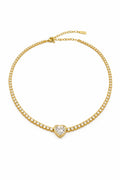 White Heart Necklace
