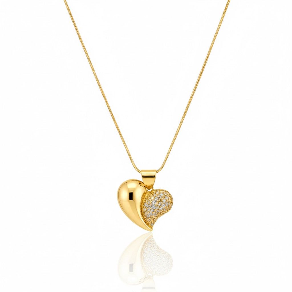 Collana Corazon Zirconata Oro