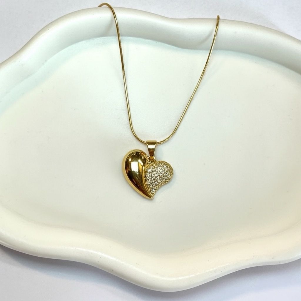 Collana Corazon Zirconata Oro