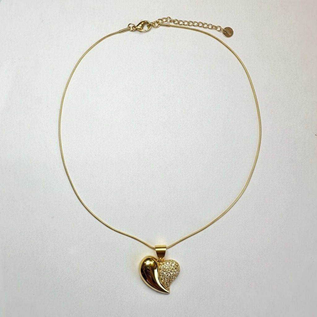 Collana Corazon Zirconata Oro