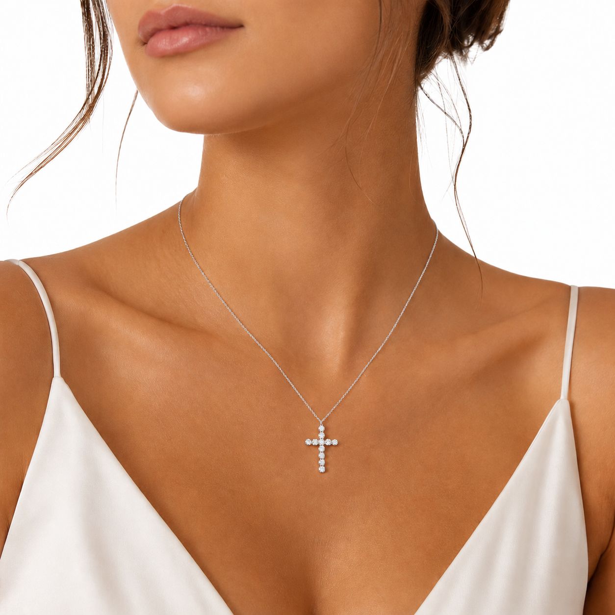 Collana Croce Strass
