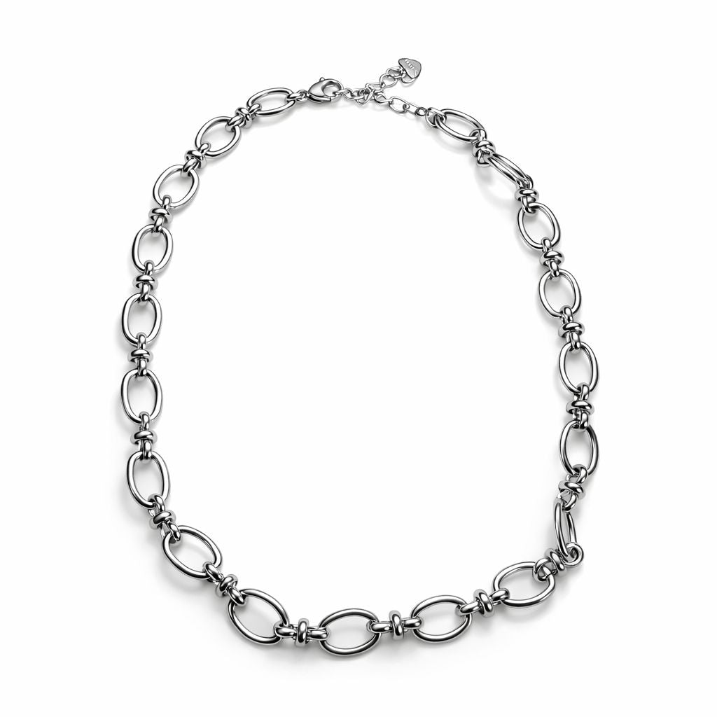 White Heart Necklace