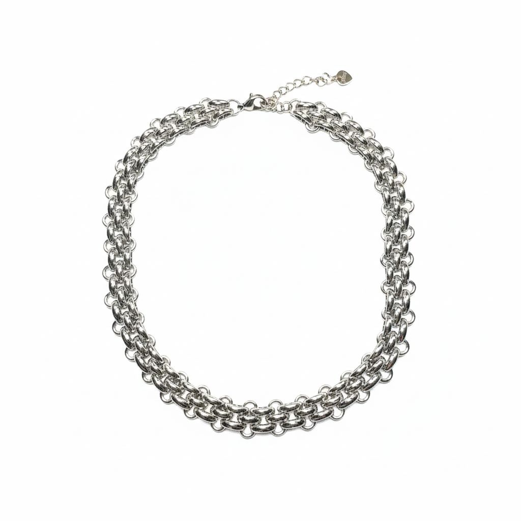 White Heart Necklace