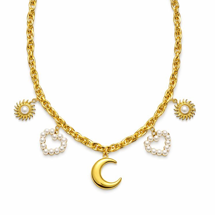 White Heart Necklace