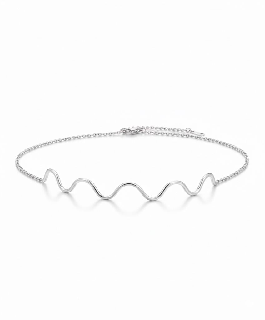 Collana Girocollo Onda Argento