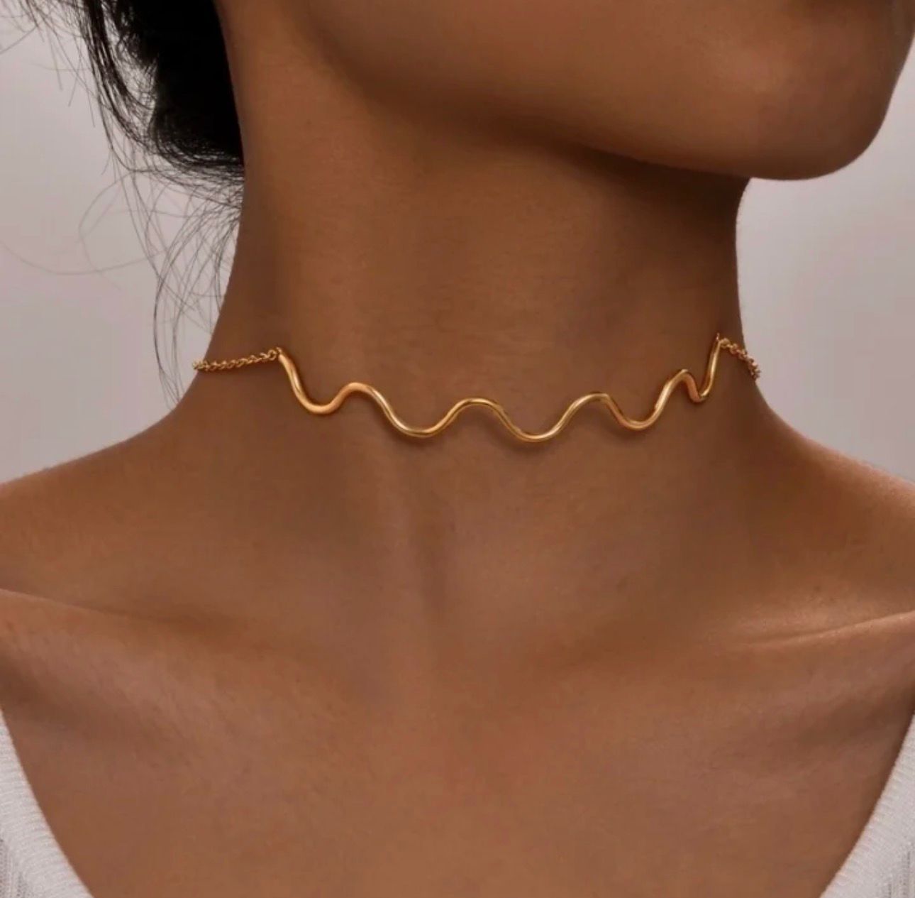 Collana Girocollo Onda Oro