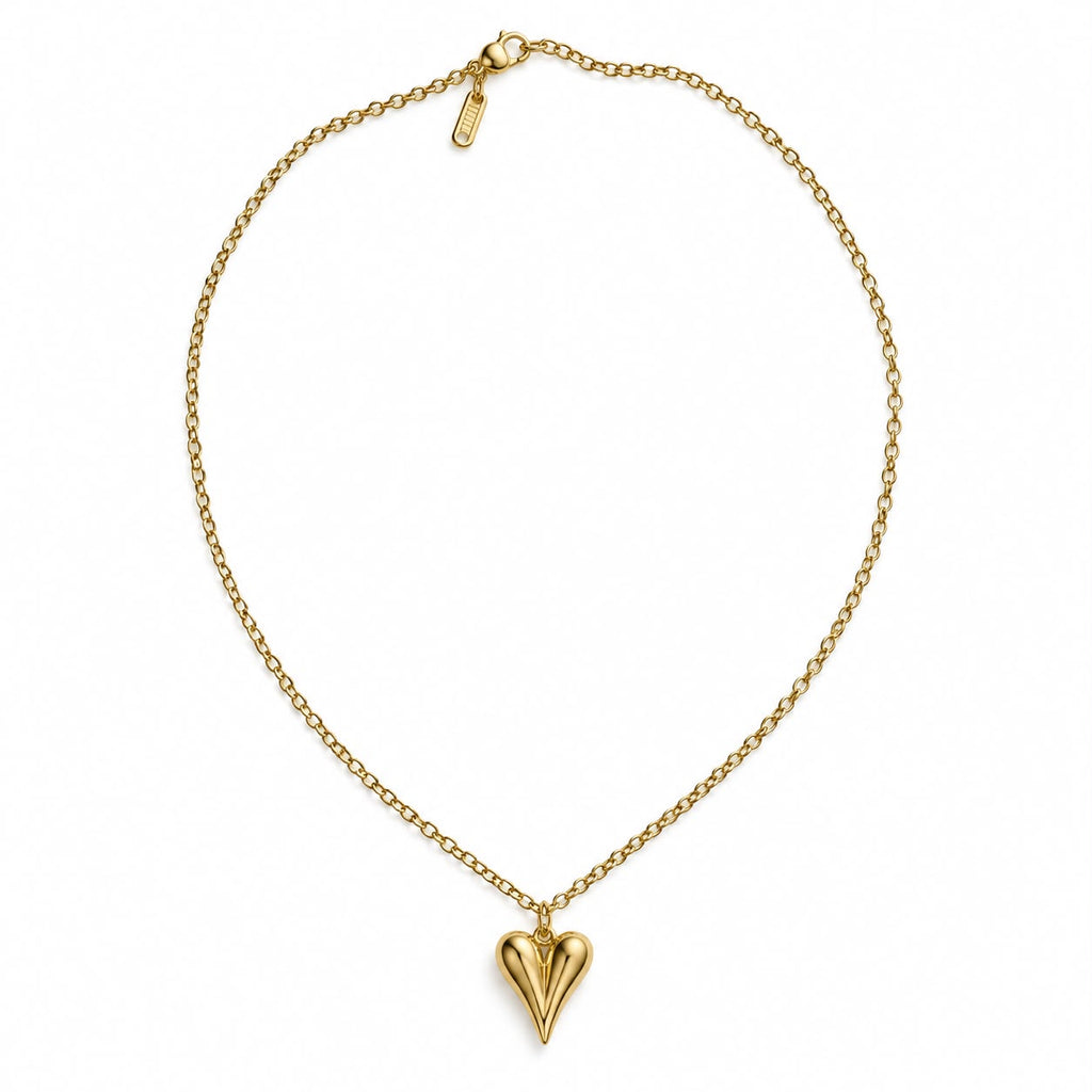 White Heart Necklace