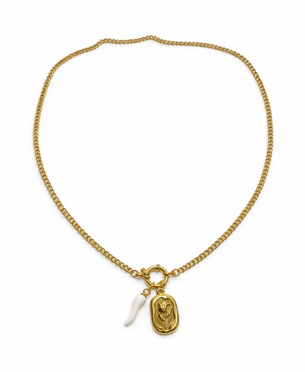 White Heart Necklace