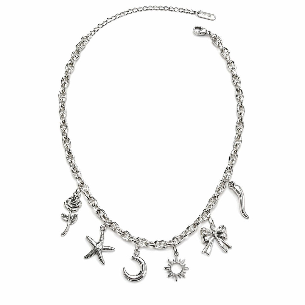 White Heart Necklace