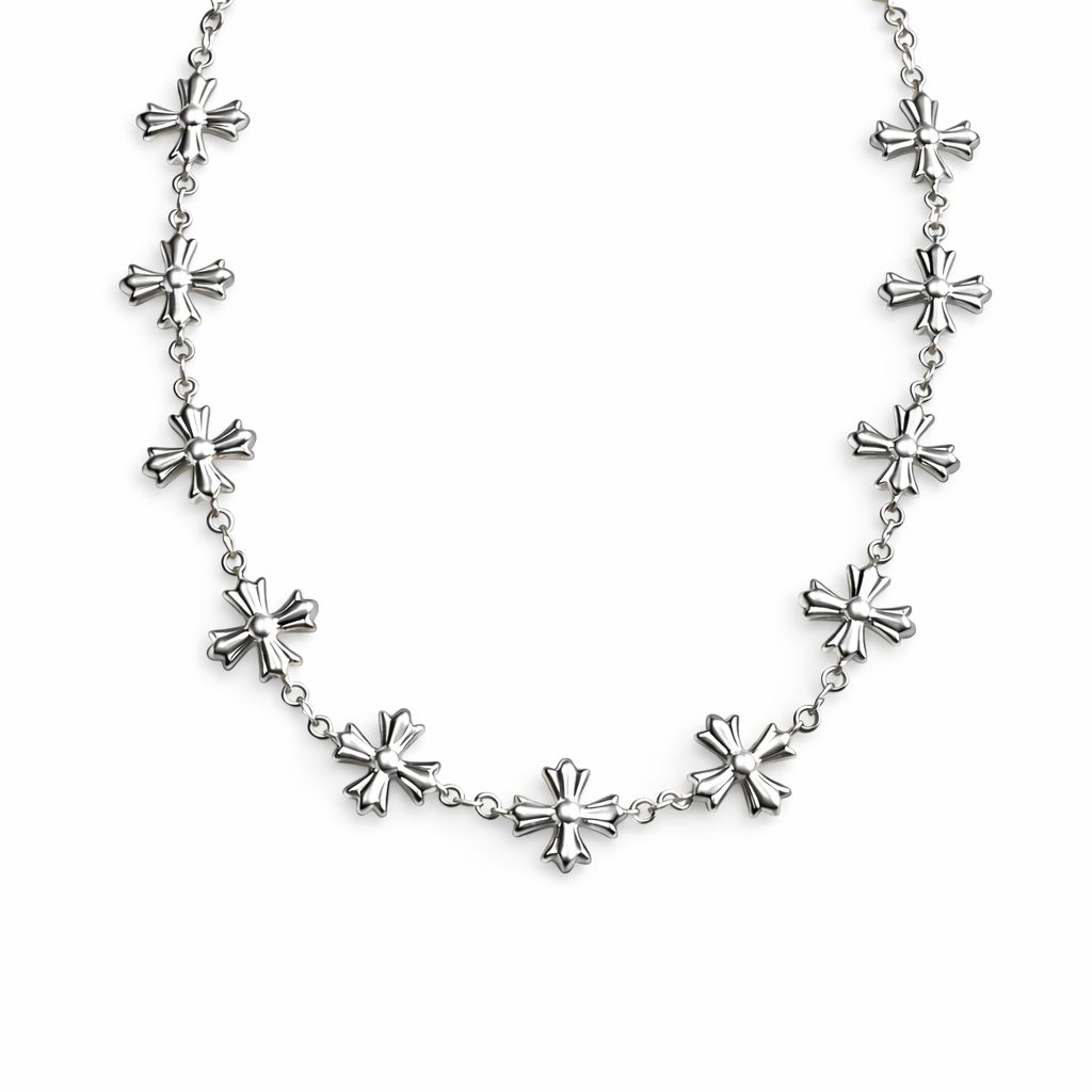 White Heart Necklace