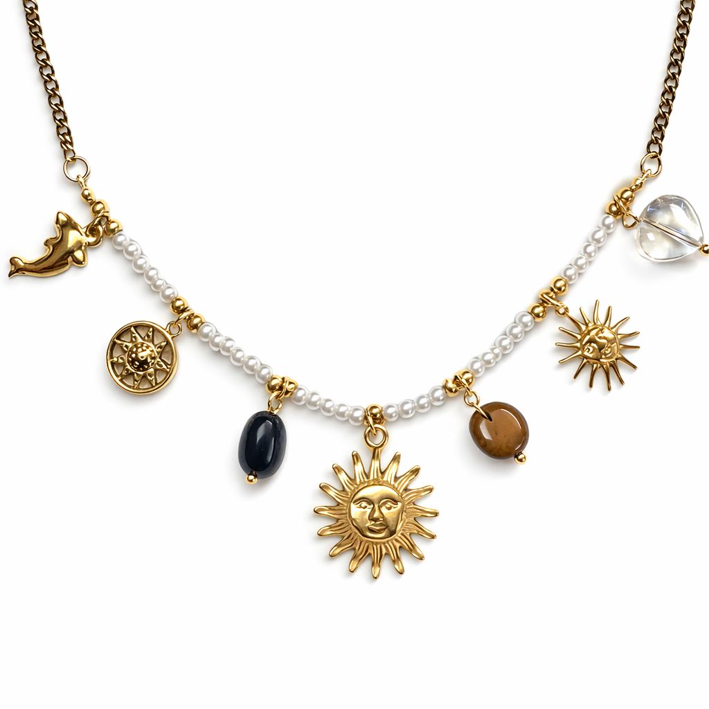 White Heart Necklace