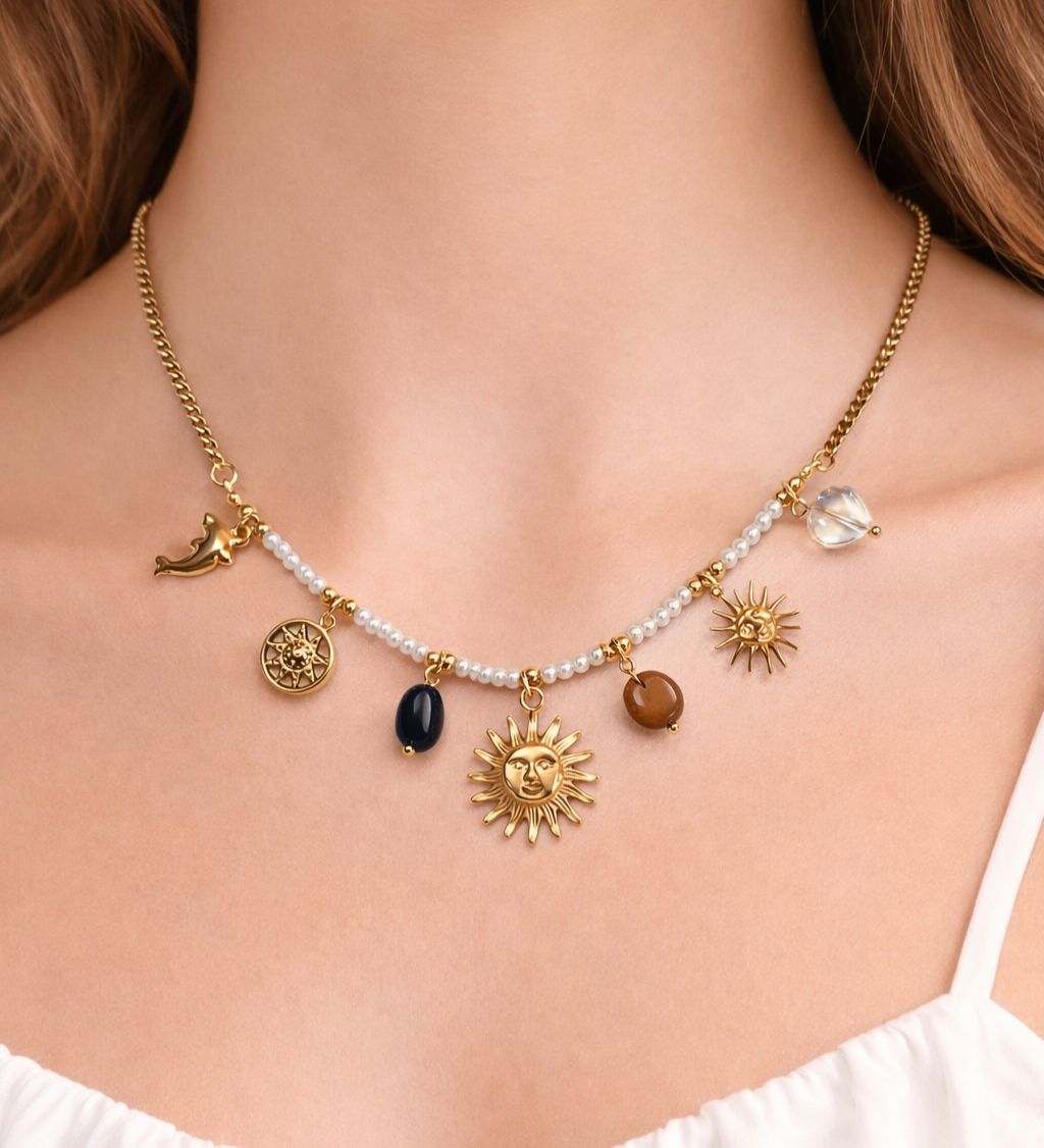 White Heart Necklace