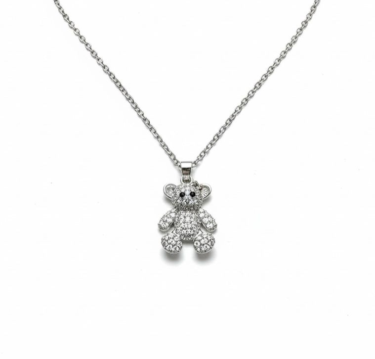 White Heart Necklace