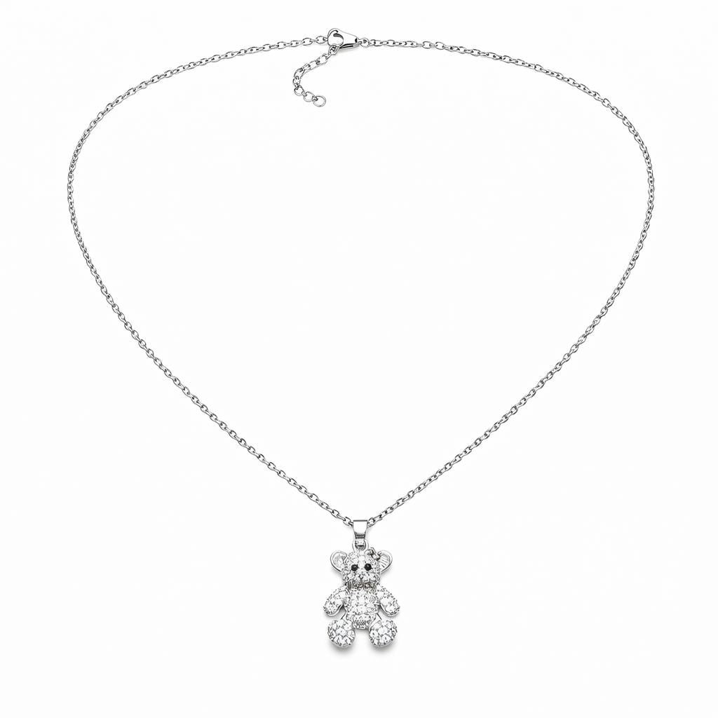White Heart Necklace