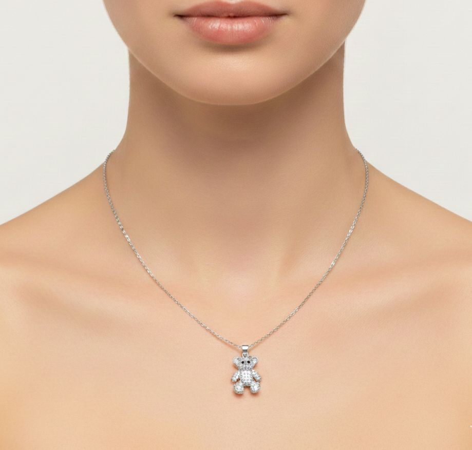 White Heart Necklace
