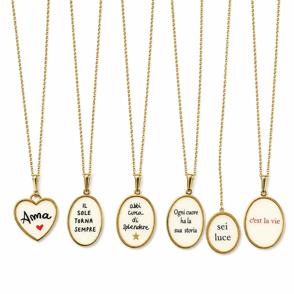 White Heart Necklace