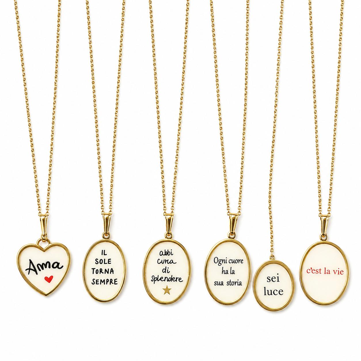 White Heart Necklace
