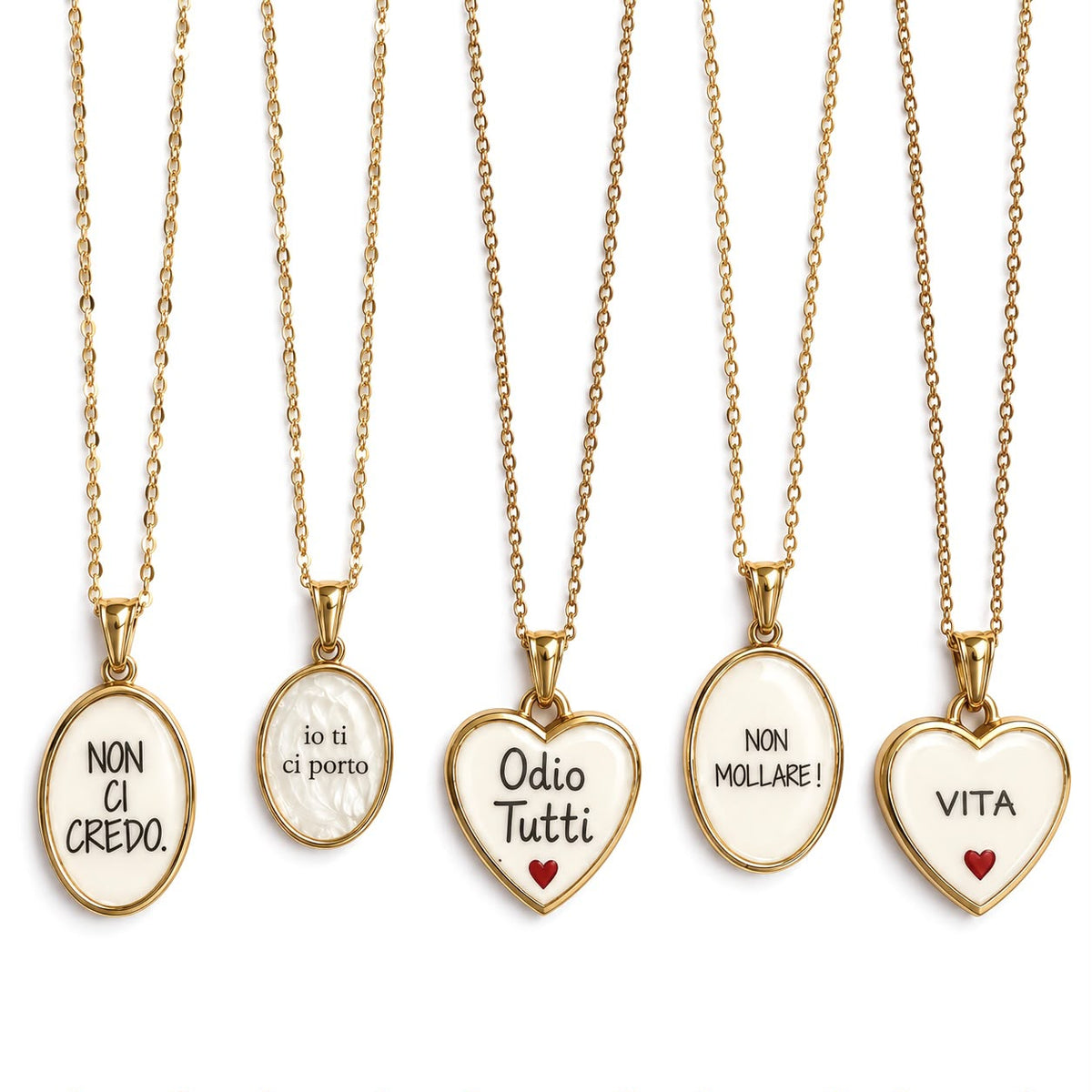 White Heart Necklace