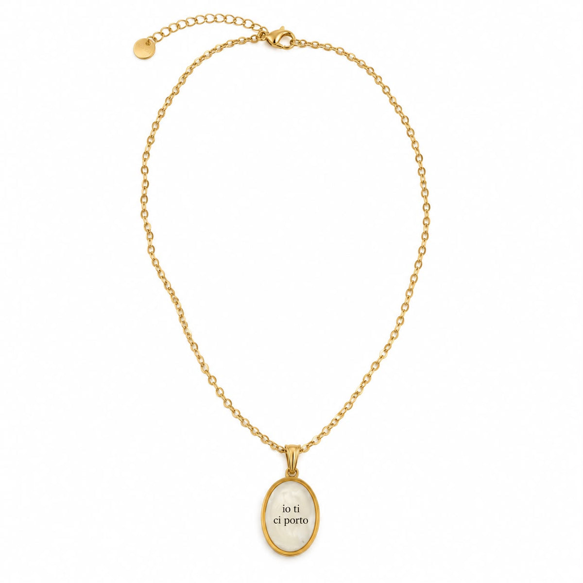 White Heart Necklace