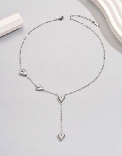 White Heart Necklace