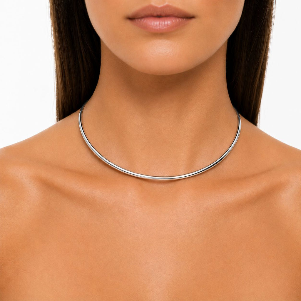 White Heart Necklace