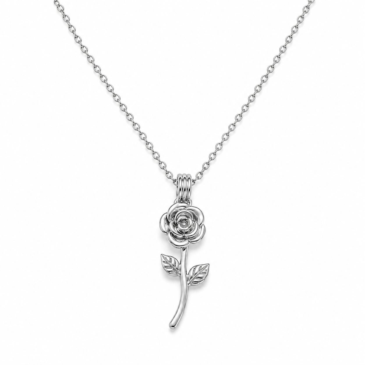 White Heart Necklace
