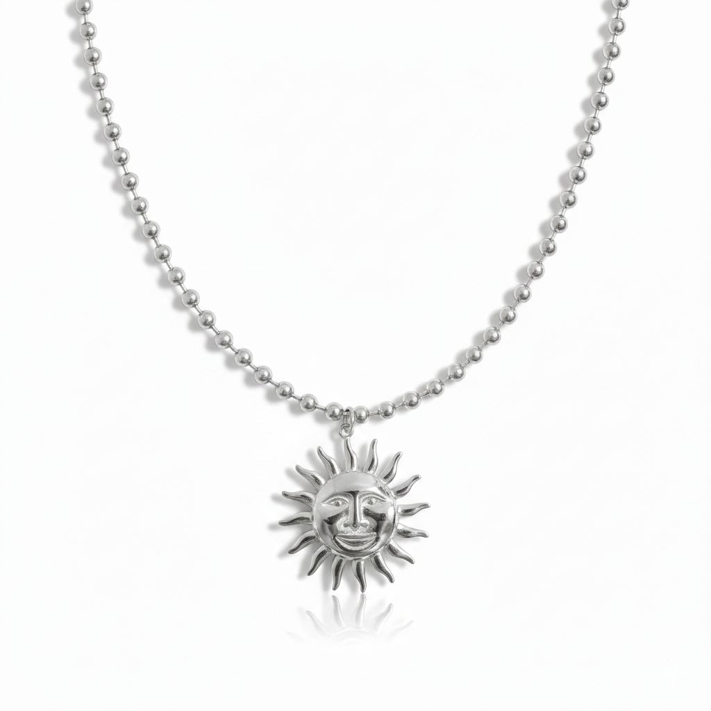 White Heart Necklace