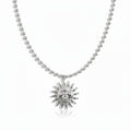 White Heart Necklace