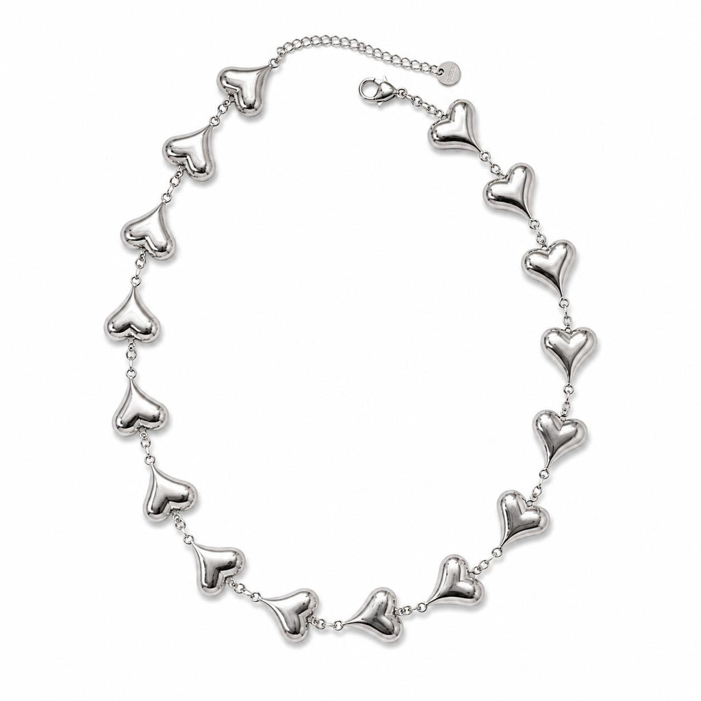 White Heart Necklace
