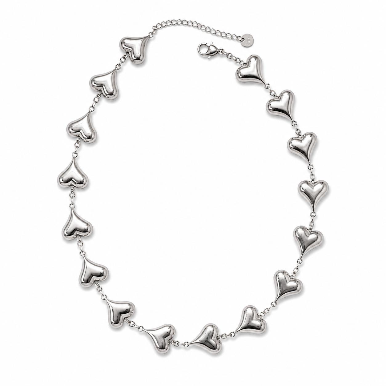 White Heart Necklace